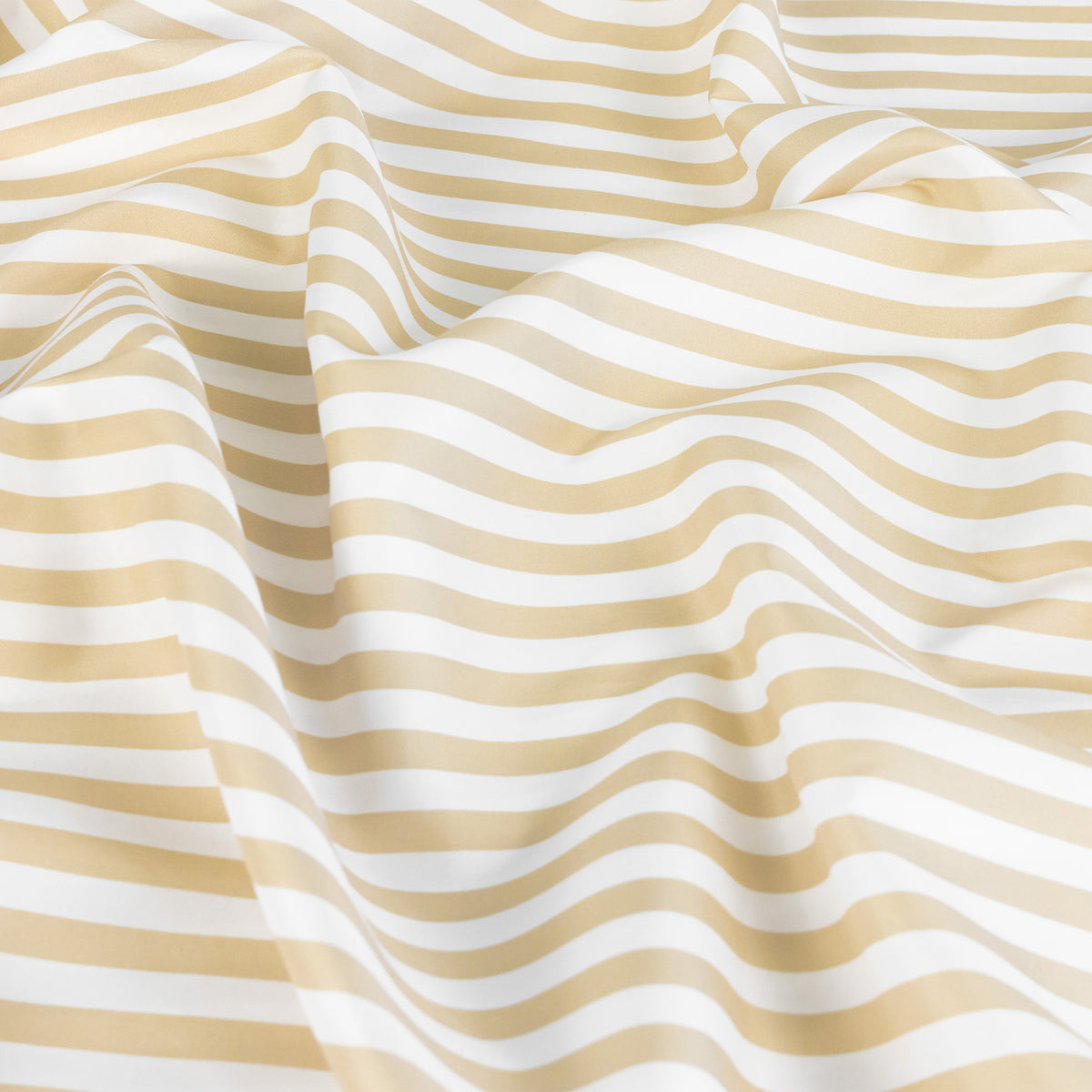 Juego de Sábanas Estampado de Rayas Avena/Blanco