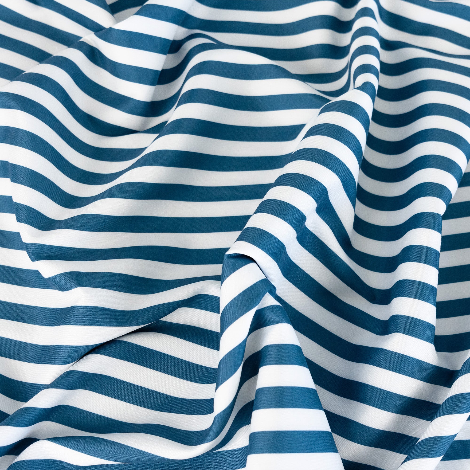 Juego de Sábanas Estampado de Rayas Azul Cobalto